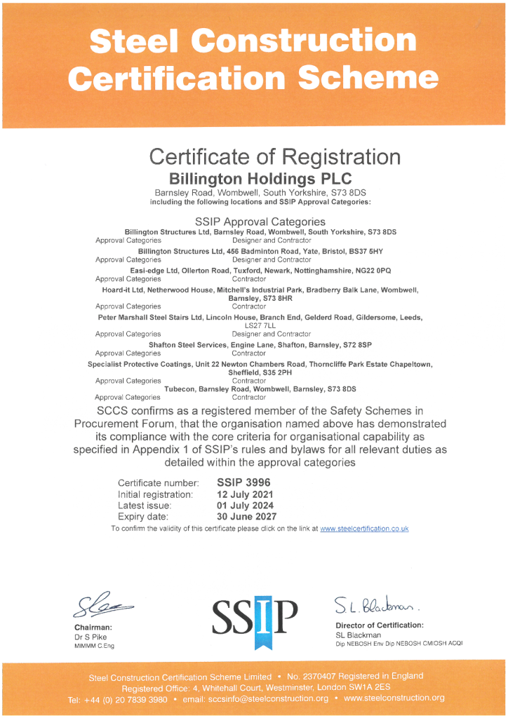 SSIP Core Criteria for Health & Safety